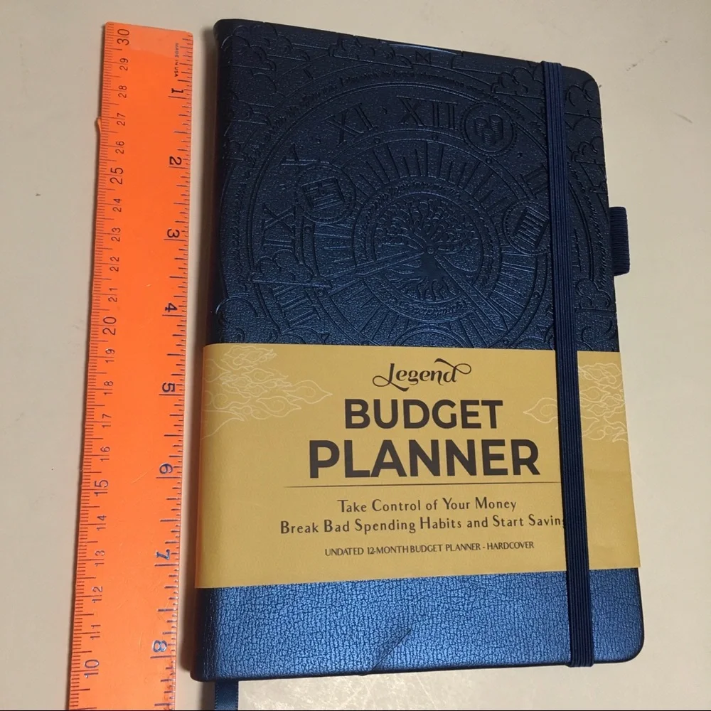 Legend 12 mo budget planner LAST ONE! Blue debossed with stickers Brand New